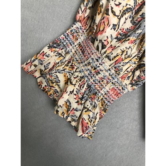 Talisman Women's Small Square Neck Firelight Cropped Smocked Top NEW - Picture 4 of 10